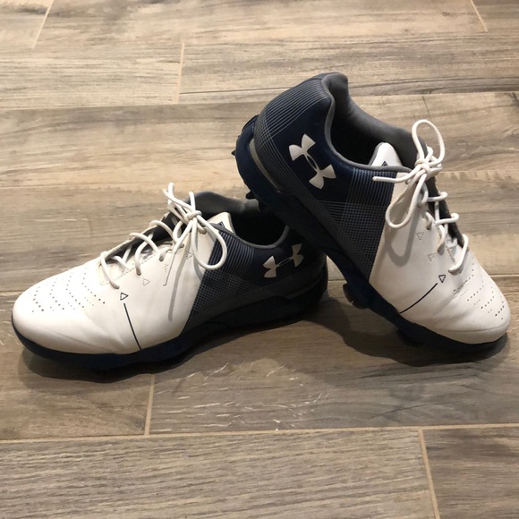 Under Armour Other - Under Armour golf shoes navy and white boys size 6